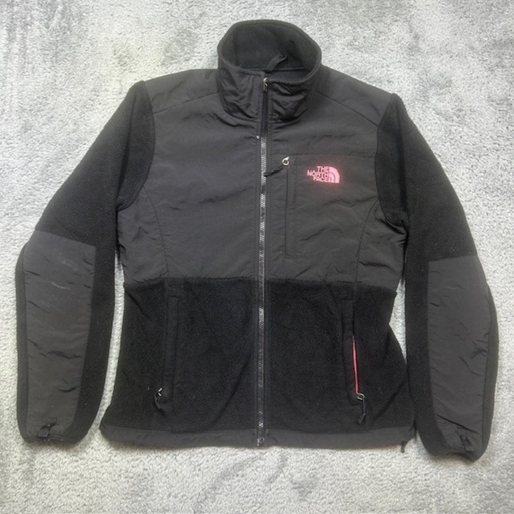 North Face Jacket Womens Small Black Polartec Fleece Softshell Full Zip ANLP F11